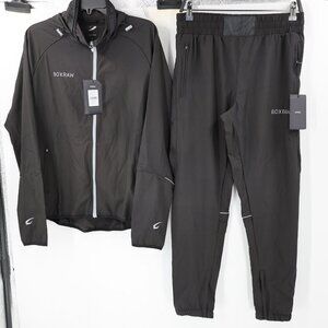 NWT Boxraw Training Suit Men's Medium Robinson Jacket pants track 2 Piece Black